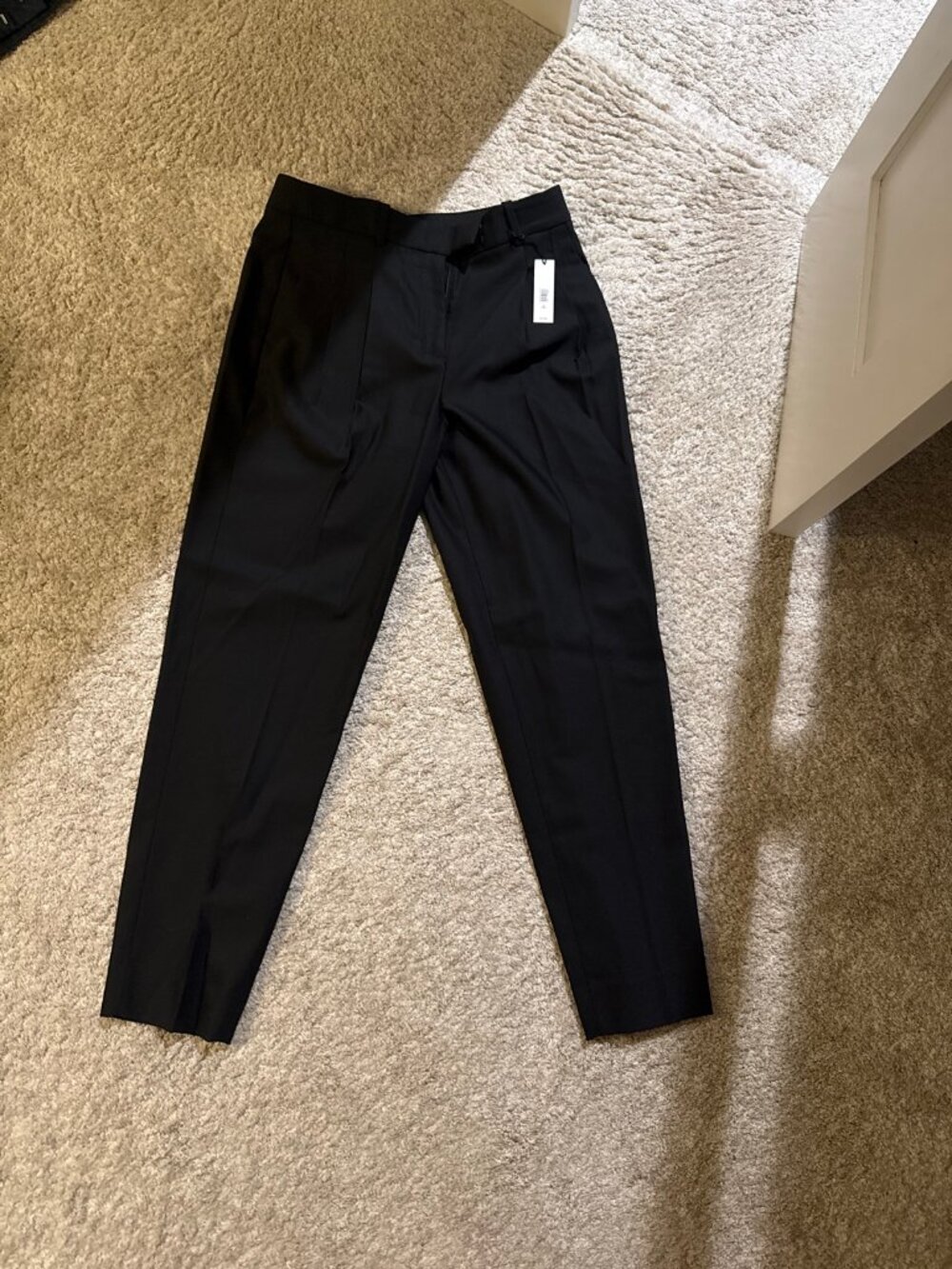 Banana Republic Black Pleated Dress Pants Size 8 Long NWT